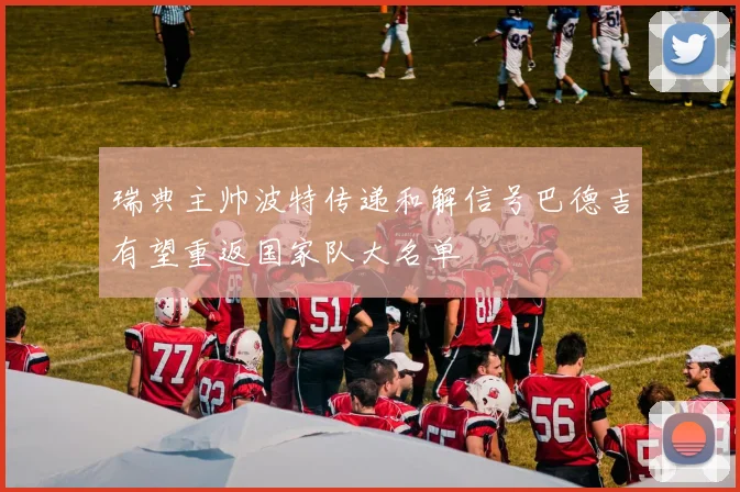 瑞典主帅波特传递和解信号巴德吉有望重返国家队大名单
